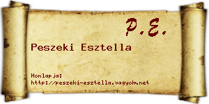 Peszeki Esztella névjegykártya